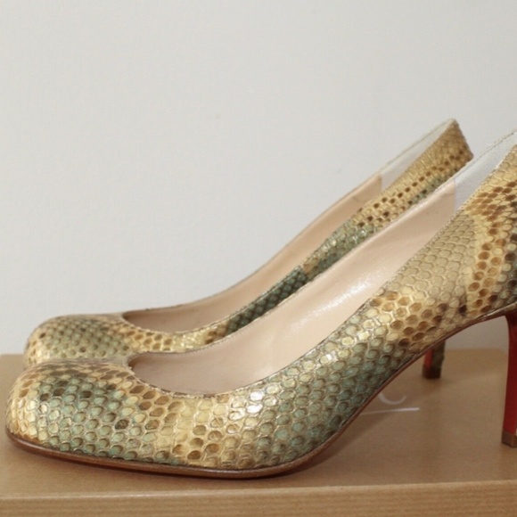 Christian Louboutin Multicolor Python Heels - Picture 7 of 12